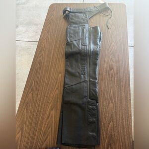 Harley-Davidson Black Leather Riding Chaps, Men’s, Size L